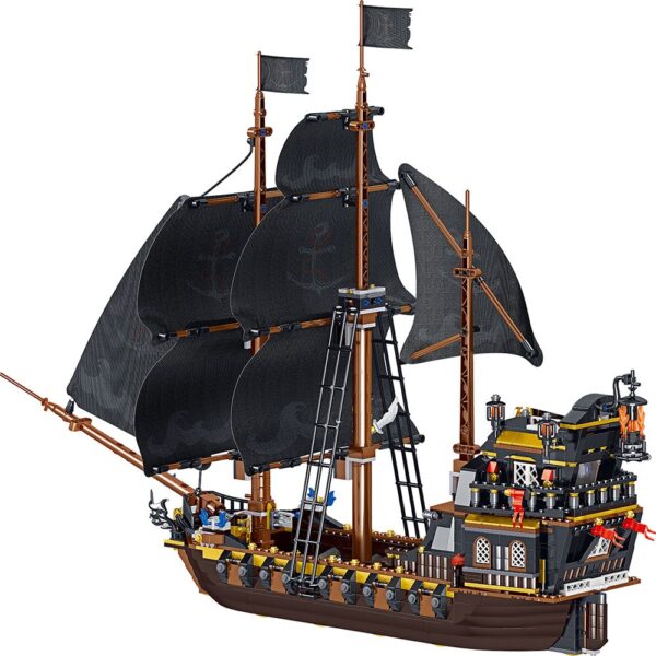 Kids Toys Ship Pirate Model MOC Bricks The Eternity Pirates Boats Building Blocks Ideas Series Boat Bricks Boys Birthday Gifts