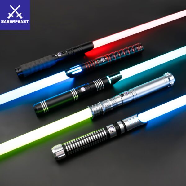 TXQSABER Lightsaber Neo Pixel Heavy Dueling RGB Laser Sword Metal Hilt Smooth Swing Christmas Cosplay Jedi Luminous Kids Toys